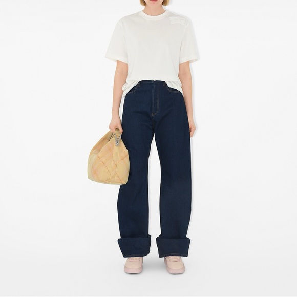 Burberry Medium Peggy Checked Duffle Tote Bag - Picture 13 of 14